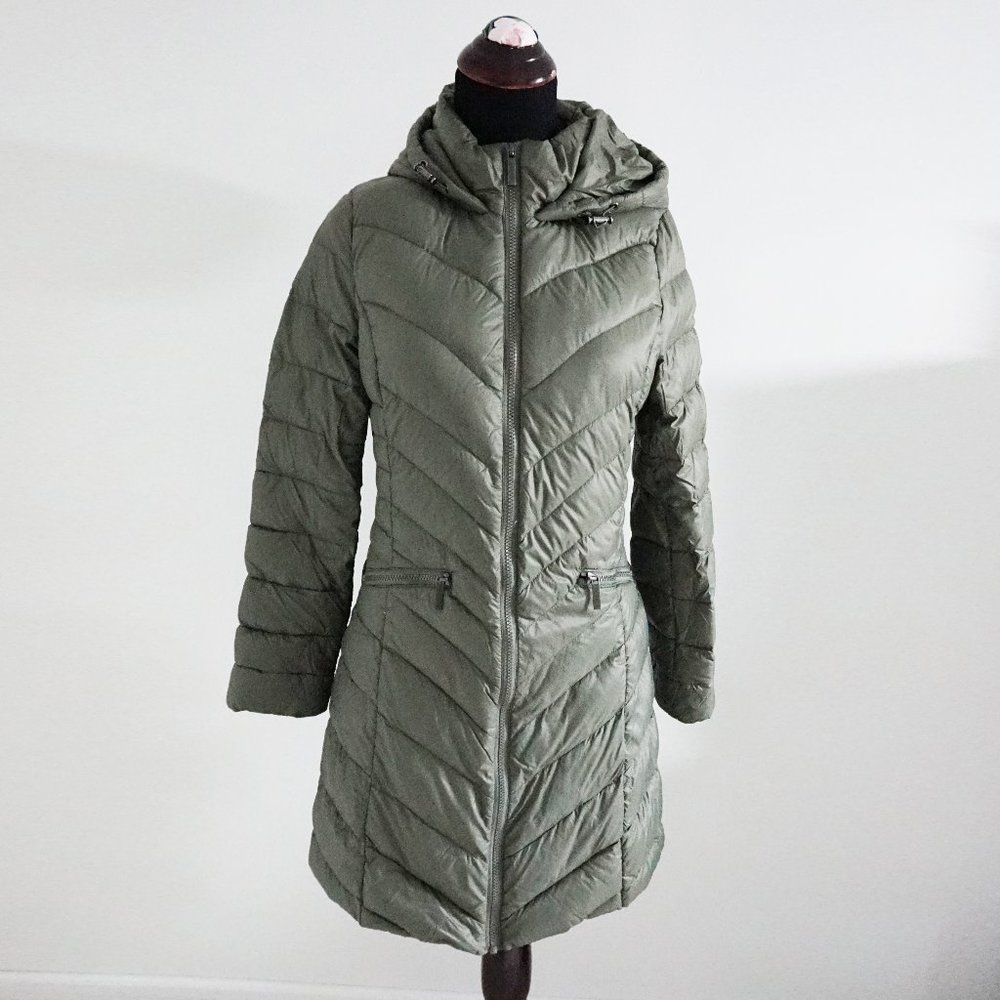 Halogen Hooded Down Parka in Concrete